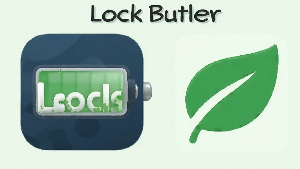 һ���ֻ������ Lock Butler ͼ�겢�е�ʾ��ͼ��������ʾ��ص������㣬�Ա�����ɫҶ��ͼ���ʾʡ�磬����Ϊ����ɫ��������£�ϸ�����������ʸɾ���ͼ�б�עӢ�� 
