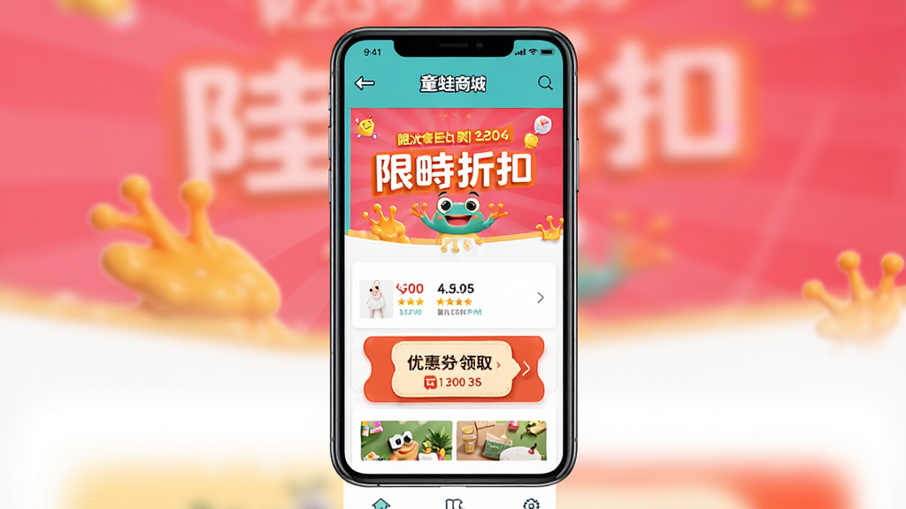 ͯ���̳Ǵ����ҳ�棬�ֻ���Ļչʾ��ʱ�ۿۺ�����Ż�ȯ��ȡ���棬ɫ�������л����������������ˣ�����ִ����̸У����ʸɾ����޶���Ԫ��