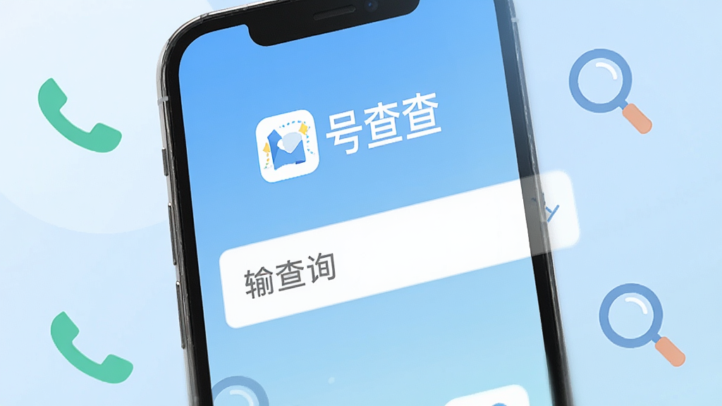 һ���ֻ���Ļչʾ�Ų�������������ͼƬ�����������ǺŲ��APP�Ĳ�ѯ������Ϸ��кŲ���LOGO�����ƣ�����Ϊ�ɾ���ǳ��ɫ���䣬�������ִ�����Χ�����ŵ绰ͼ��ͷŴ�ͼ�꣬���Ϊ��ƽ����ƣ�ϸ�����������ʸ��壬�ɾ����޶���Ԫ��