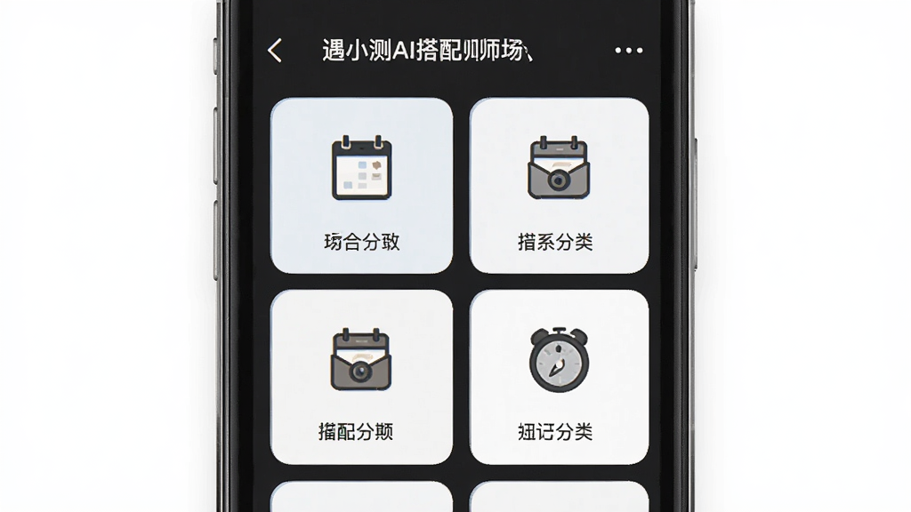 ��С��AI����ʦ����ѡ����棬����Ϊ�ֻ���Ļչʾ���Ϸ���ͼ���б�������Ϊ�����������У����Ϊ��ƽ����ƣ�ϸ�ڰ���ÿ���������ж�Ӧͼ�������˵�������ʸ���ɾ��޶���Ԫ��