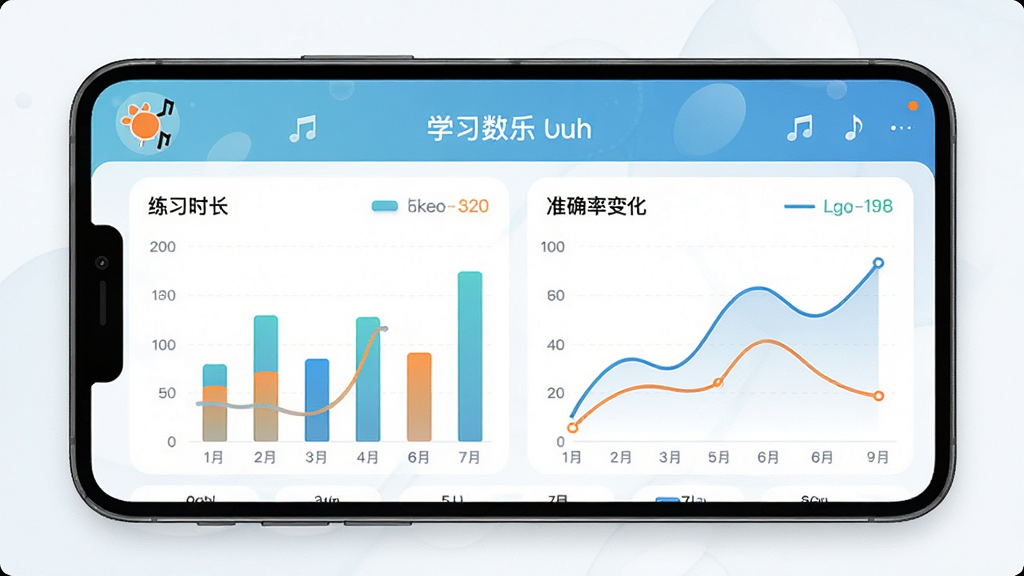 չʾ��ʯ���ֿ�App��ѧϰ����ͳ��ҳ�棬��Ļ������״ͼ������ͼչʾ��ϰʱ����׼ȷ�ʱ仯��������ɫ���£����Ϊ�ִ����ݿ��ӻ�UI��ϸ�����������ʸɾ����޶���Ԫ��
