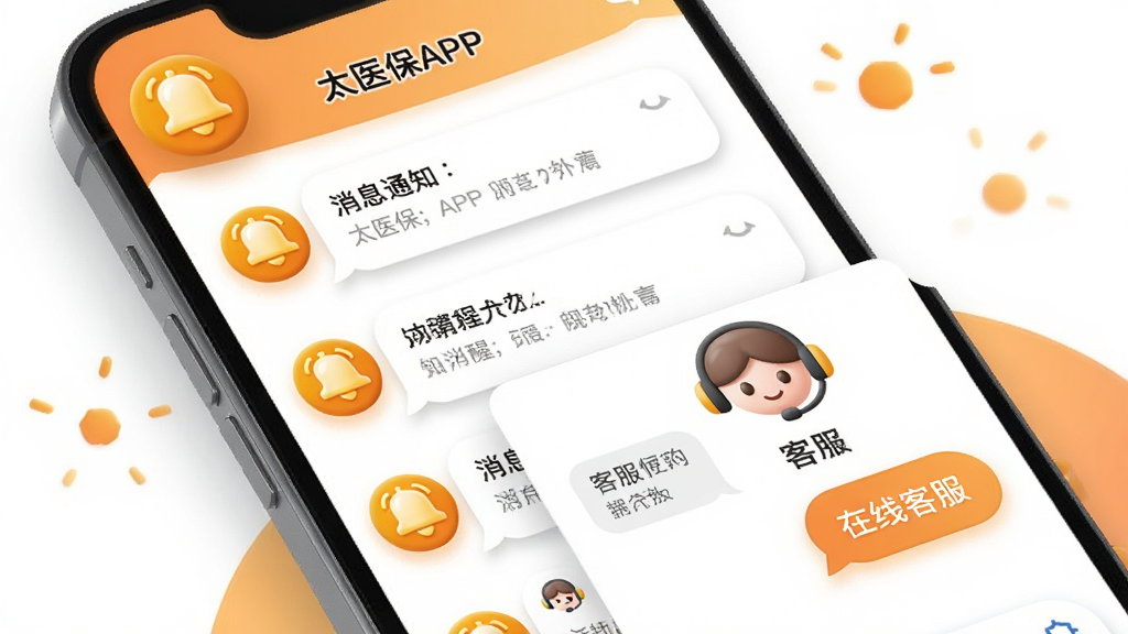 ̫ҽ��APP��Ϣ������ͷ�����չʾ���ֻ���Ļ��ʾ��Ϣ֪ͨ�б������߿ͷ��Ի��򣬻�����������ͼ��Ͷ����ͷ�ͼ�꣬����Ϊ��ɫ�ͳ�ɫ��׺�����Ϊ�Ѻ��׺͵��ƶ���UI��ƣ�ϸ�ڰ�����Ϣ����������ͼ�������ǿ�����ʸ��壬�ɾ��޶���Ԫ��