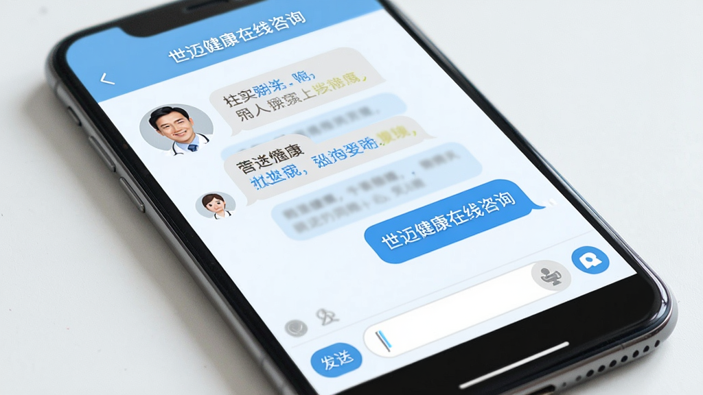 ��������������ѯ���棬�ֻ���Ļ��ʾ����Ի�����ҽ��ͷ�񣬱���Ϊ����ɫ���ɫ������Ϊ������Ϣ�������У�����׺��Ѻã�ϸ�ڰ������Ͱ�ť������򣬻��������������ұ���
