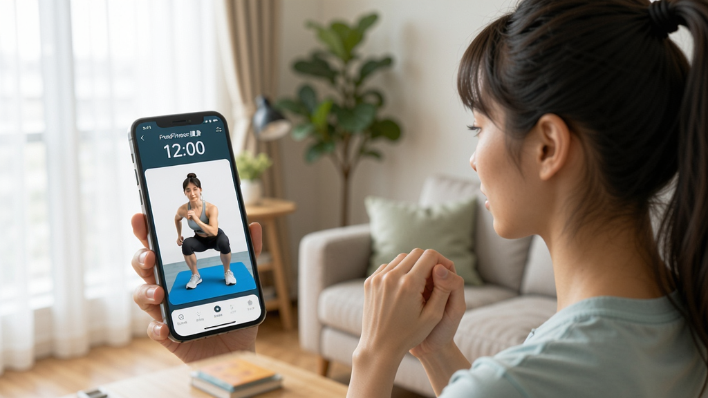 һλ�������ڿ���ʹ��FreeFitness�������������ֻ���Ļ�����ѵ�����ֻ�������ʾ