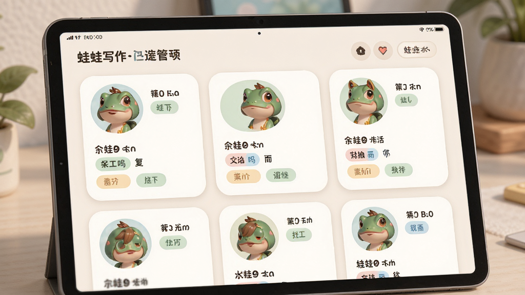 ����д�������趨����ҳ�棬����Ϊƽ�������ʾ��ɫ��Ƭ�б�������Ϊ�������У��Ű�ÿ�����ſ�Ƭ��������Բ����ƣ�ϸ�ڰ�����ɫͷ������Ա�ǩ�����ʸ���ɾ��޶���Ԫ��
