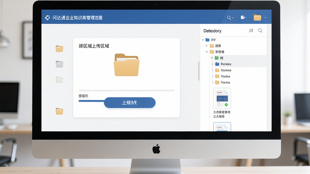 �ʴ�ͨ��ҵ֪ʶ��������棬����Ϊ������Ļչʾ�ĵ��ϴ����������Ŀ¼�����������ҷ������Ű��������������࣬ϸ�ڰ����ļ���ͼ�ꡢ�ϴ���ť�����������ĵ�����ͼ�����ʸ��壬�ɾ����޶���Ԫ��