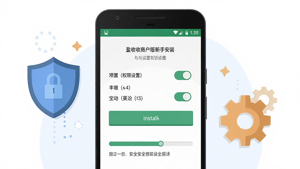 һ��չʾӯ�����̻������ְ�װ��Ȩ�����õ�ʾ��ͼ��������һ����׿�ֻ�����Ļ����ʾȨ������ҳ��Ͱ�װ�����������沼��Ϊ���й�ͼ���ֻ���Χ�ж���ͼ��ͳ���ͼ�꣬���Ϊ��ƽ���̳̲廭�磬ϸ�ڰ���Ȩ�޿��ء���װ��ť����ȫ��ʾ���֣������������ɾ����޶���Ԫ��