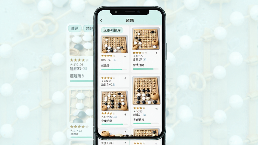 һ��չʾΧ��������Ľ���ͼ������Ϊ�ֻ���Ļ�������Ŷ���Ѷȱ�ǩ����Ŀ����ͼ������Ϊ����״���У��Ű����룬���Ϊ����ǳɫ��ϸ�ڰ����Ѷ��Ǽ�����Ŀ��š���ɽ����������ʸ��壬�ɾ����޶���Ԫ��