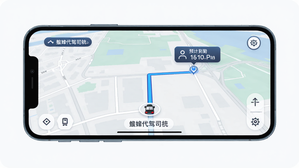 ��������ΪС�۷����˾����APP���õ������棬����Ϊȫ����ͼչʾ�Ӽ�·�ߣ��Ű����ֻ�������ʾ�����Ϊ�Ƽ��е������ϸ�ڰ�����ɫ·�߹켣������ͼ�ꡢ�˿�λ��������Ԥ�Ƶ���ʱ�両�������ʸ���ɾ��޶���Ԫ��