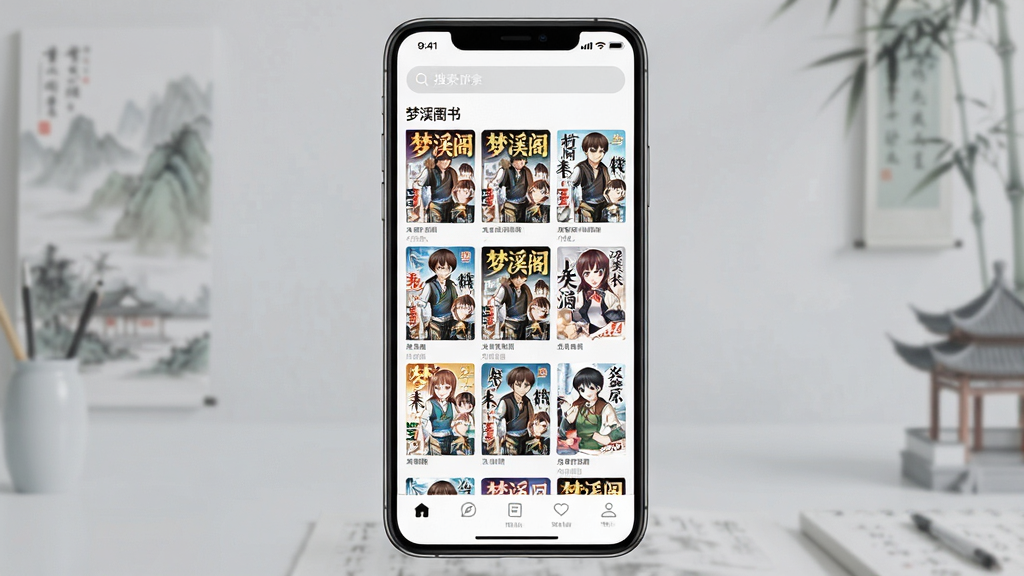 ��Ϫ�������Ķ�APP������չʾ������Ϊһ�������ֻ��������ã���Ļ����ʾ�������ҳ�棬�����ಿ�������������������У������������Ű������������չʾ�����Ϊ�ִ���Լ�Ƽ��У�ϸ�ڰ���������������ײ������˵������ʸ��壬�ɾ����޶���Ԫ��