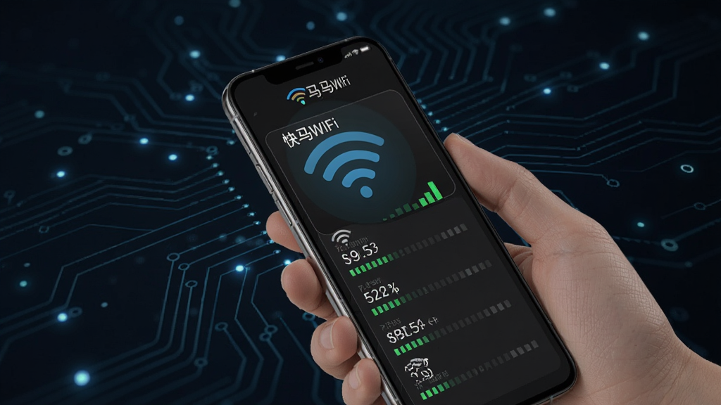 һ��չʾ����WiFi����ɨ�蹦�ܵ�ͼƬ��������һ���ֻ�����ɨ����ΧWiFi�źţ��ֻ���Ļ��ʾ���WiFi���ƺ��źŸ񣬱���Ϊ�Ƽ����������㣬����ִ���Լ��ϸ�����������ʸɾ����޶���Ԫ��