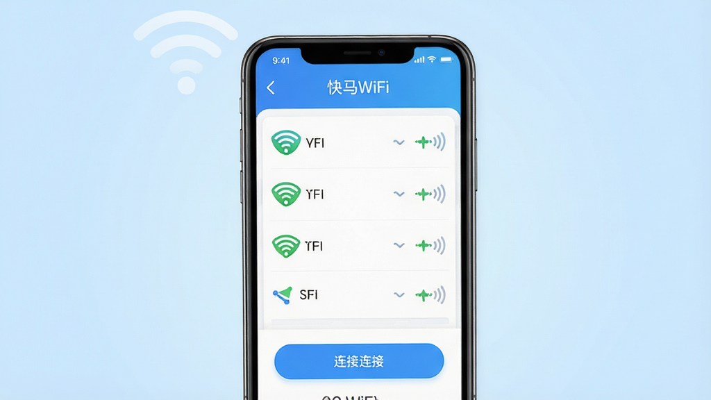 һ��չʾ����WiFi�����������ͼƬ�������������ֻ���Ļ����Ļ����ʾ������WiFi��Ӧ�ý��棬��������WiFi�ź��б������Ӱ�ť������Ϊ����ǳ��ɫ���䣬������¿Ƽ��У�ϸ�����������ʸɾ����޶���Ԫ��
