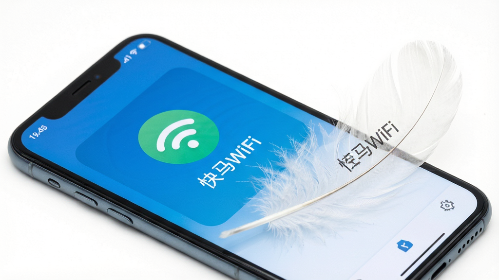 һ��չʾ����WiFi�����������Ե�ͼƬ��������һ���ֻ��Ա߷�����һƬ��ë������������㣬�ֻ���Ļ��ʾ����WiFi���н��棬����Ϊ����ɫ����񼫼����£�ϸ�����������ʸɾ����޶���Ԫ��