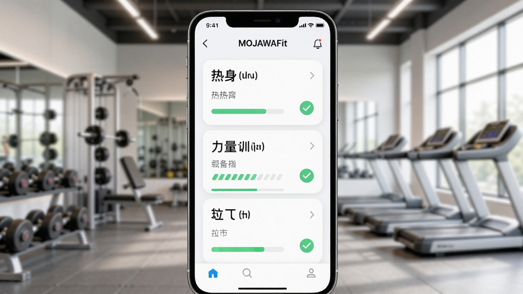 MOJAWAFit���Ի�ѵ���ƻ����棬�ֻ���Ļ��ʾ�ֽ׶�ѵ����Ƭ����������������ѵ������������ģ�飬����Ϊ�����������������ˬ������ϸ���н���������ɹ�ѡ��ǣ������������ɾ����޶���Ԫ��