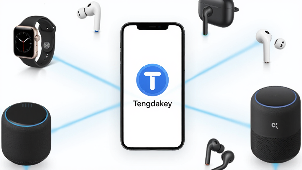 ����������һ�������ֻ�����Ļ����ʾ��Tengdakey������Բ����ɫͼ������İ�ɫ���棬ͼ���·�д�š�Tengdakey���������ֻ���Χ�����������ֱ������߶���������������豸���õ���ɫ�������ֻ��������γ��������˲��֡�����Ϊ�ɾ��İ�ɫ���䣬���ƫ���ƽ���Ƽ��У�ϸ�����������ʸ��壬�޶���װ��Ԫ�ء�