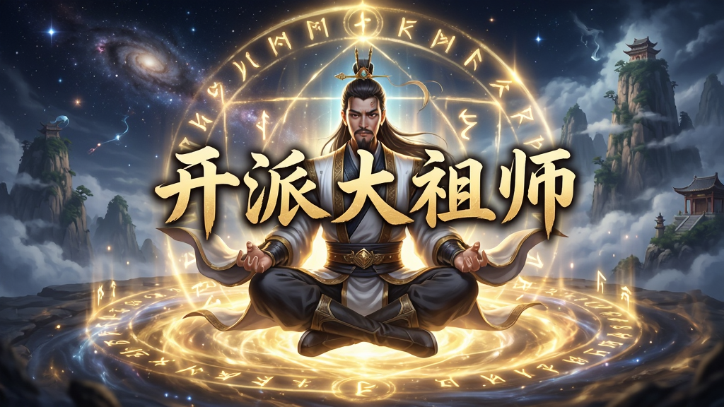 ���ɴ���ʦ����ͻ�ƽ��棬������һλ�����������������������У���Χ�����Ž�ɫ�������â���������ǿ�����ɽ������������ʾ�����ɴ���ʦ�����⣬������÷�񣬹�Ӱϸ�壬���ʳ���