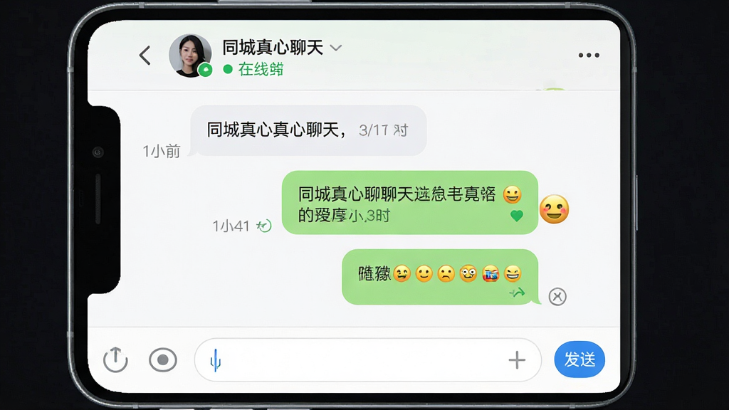 һ��չʾͬ�����������촰�ڵ��ֻ���ͼ�����������ǶԻ����ݽ��棬����������Ϣ�����ͼ�꣬������ʾ�Է��ǳ�������״̬���ײ�Ϊ������뷢�Ͱ�ť������Ϊ�����ֻ��Ű棬�����ˬ��ͣ�ϸ������Ϣʱ������Ѷ���ǣ������������ɾ����޶���Ԫ�ء�