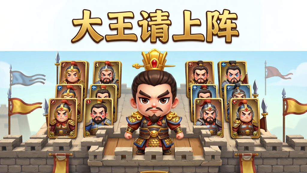 ��������չʾһ��Q�������������ε������棬����Ϊһλ�������ס�ͷ����ڵ�Q��������ɫվ�ڳ�¥֮�ϣ�����������������佫�������У����ֲ��þ��жԳ�ʽ���Ϸ����״��ý�ɫ����д�ϡ����������󡱣��Ű�����Ŀ�����ΪQ����翨ͨ��Ⱦ��ϸ�ڰ�����ǽש�ơ�����Ʈ�����佫������죬���ʸ��塢�ɾ����޶���Ԫ��