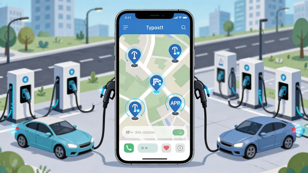��������һ�������ֻ���Ļ��ʾ�������APP�������ͼ�Ϸֲ�������׮ͼ����Χ���Ƶ綯������糡������Ϊ���е�·����վ���ֲ��þ��й�ͼ���Ϊ��ƽ���Ƽ��廭ϸ�ڰ������ǹ��ɫ��Ч��ͼ����ֻ�UIԪ�ػ��������ɾ��޶���Ԫ��