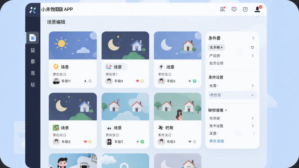 ����������Сδ����APP�ĳ����༭���棬��Ļ����ʾ���������Ƭ����������ѡ����ֲ����������У����Ϊ���±�ƽ����ƣ�ϸ���Ͻ�������̫�������������ݵ�Сͼ���׺������Ϊ��͵�ǳ��ɫ����������������ɾ����޶���Ԫ�ء�