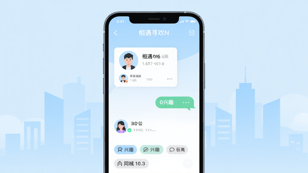 ����Ϊһ�����������ֻ�����Ļ����ʾ����Ѱ��Ӧ�õĽ���ƥ����棬����Ϊ�ֻ����С�����Ϊ���ǳ��ɫ��������м�Ӱ���Ű������������Ϊ�����ִ���ƽ���廭��ϸ�ڰ���ͷ��Ƭ���������ݡ���Ȥ��ǩ��ͬ�Ǿ����ʶ�����ʸ��塢�ɾ����޶���Ԫ��