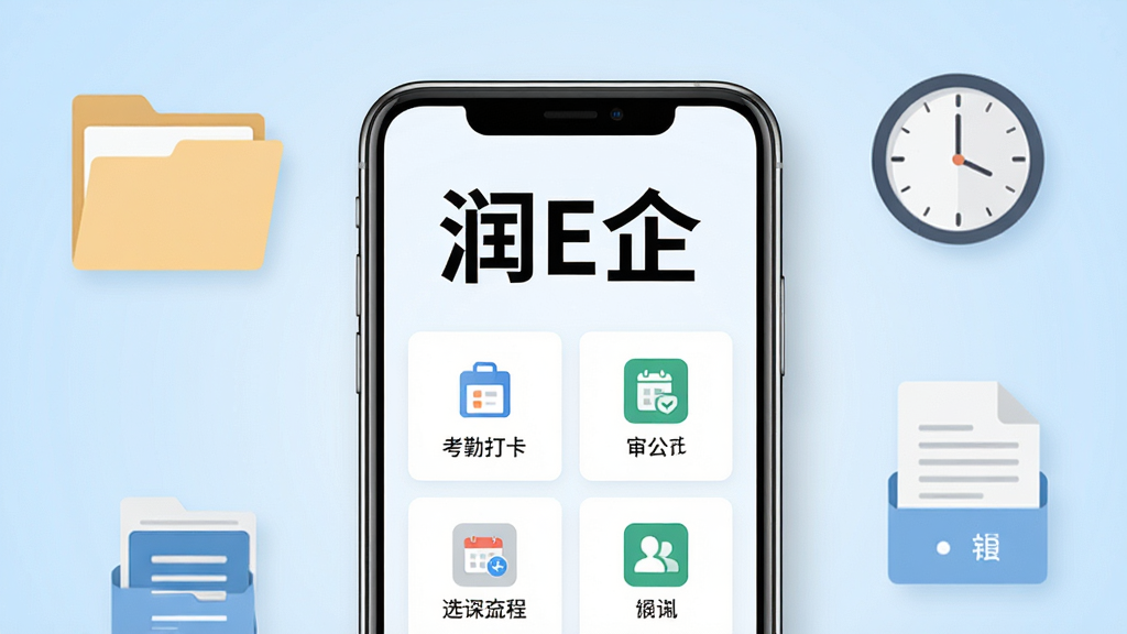 ��������չʾһ�������ֻ����ֻ���Ļ������ʾ��ҵ�칫Ӧ�ý��棬�����Ϸ�����Ŀ����д��
