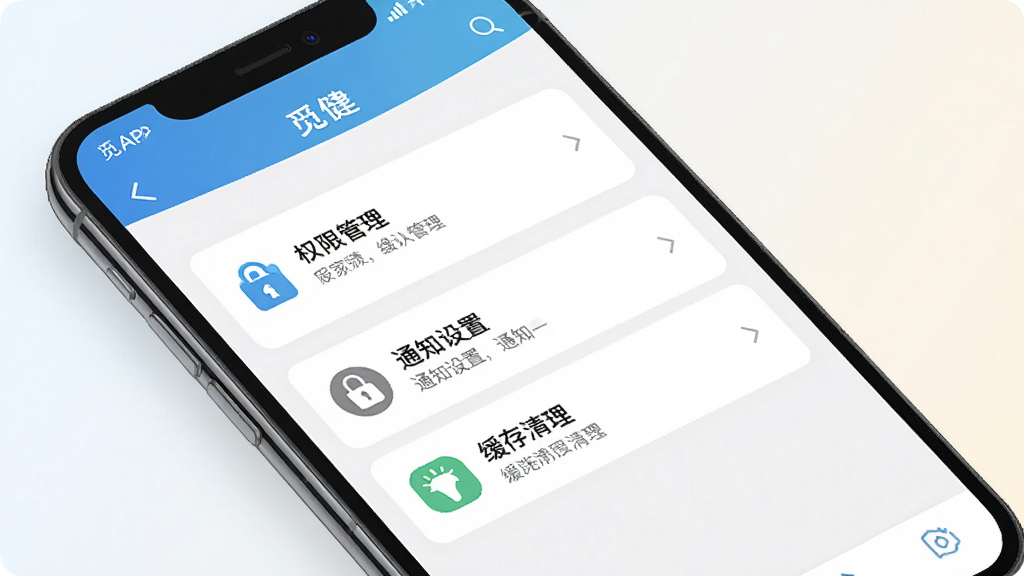 �ٽ�APPʹ�ü���ʾ��ͼ������Ϊ�ֻ���Ļչʾ�ٽ�APP����ҳ�棬ҳ������Ȩ�޹�����֪ͨ���á�����������ѡ�����Ϊ�ֻ�б��չʾ������Ϊǳɫ���䣬�����ʵ�ã�ϸ�ڰ�������ͼ�����������ֱ�ע��ȷ������ɾ������ʸ���ɾ��޶���Ԫ��