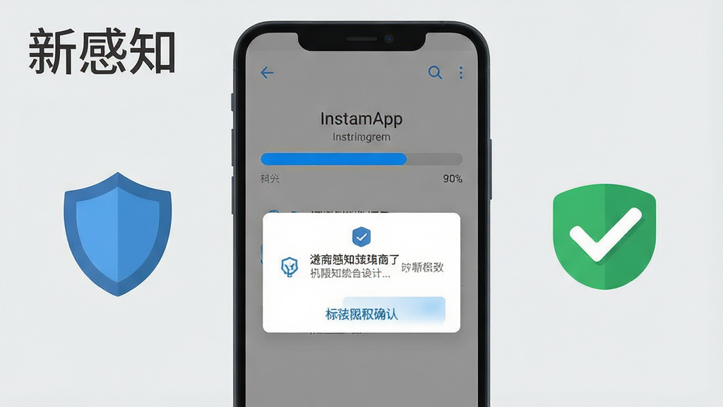 һ��չʾ�¸�֪App�ڰ�׿�ֻ��ϰ�װ���̵�ʾ��ͼ���������ֻ���Ļ��ʾ��װ��������Ȩ��ȷ�ϵ������ֻ��Ա��ж��ƺ͹�ѡͼ�ꡣ����Ϊ�ֻ����У�ͼ��������࣬����ƽ����ϸ���Ͻ�����Ϊ��ɫ��Ȩ�޵���������������˵��������Ϊǳ��ɫ�����ʸ��壬�ɾ��޶���Ԫ�أ�ͼ�����ֱ�ע���¸�֪��������
