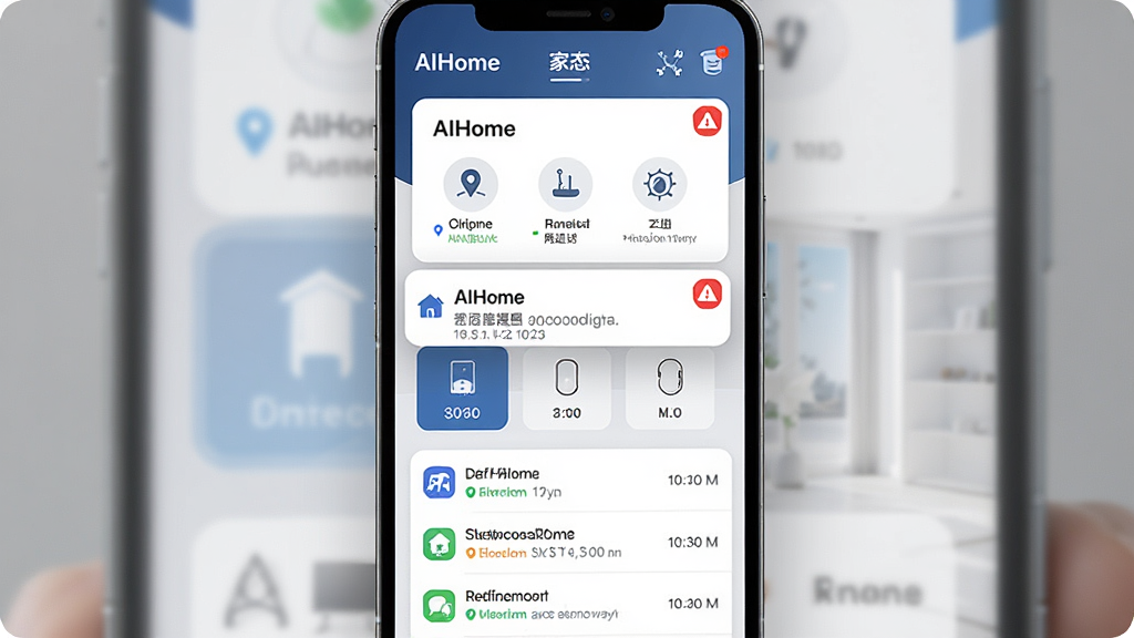 AIHomeԶ�̿�������Ϣ���ѹ���չʾ������Ϊ�ֻ���Ļ��ʾԶ�̿��ƽ�����֪ͨ����������Ϊ�Ϸ��Ǽ�ͥ����״̬������Ƭ���в���Զ�̿��ذ�ť���·�����Ϣ�����б����Ű�Ϊ������Ϣ���ṹ�����Ϊ��Լ����Ƽ��磬ϸ�ڰ�������λ�ñ�ǩ�������ӳ�ָʾ����ɫ�澯�Ǳꡢʱ�����ʾ�����ʸ���ɾ��޶���Ԫ�أ����������ְ�����AIHome��