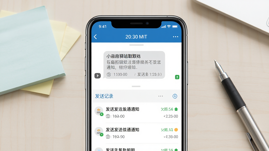 С�ⵣ��վרҵ��ȡ��֪ͨ����չʾ����������Ϊ�ֻ���Ļ����ʾ����֪ͨ�༭ҳ�����ѷ��ͼ�¼�б�����Ļ�Ϸ����ź�����ʱ����ʾ������Ϊǳɫ�칫���棬�������б�ǩֽ��ʣ�����Ϊ���й�ͼ�����Ϊ�������磬ϸ�ڰ���֪ͨ�������ݡ�����״̬ͼ�ꡢʱ����������������ɾ����޶���Ԫ��