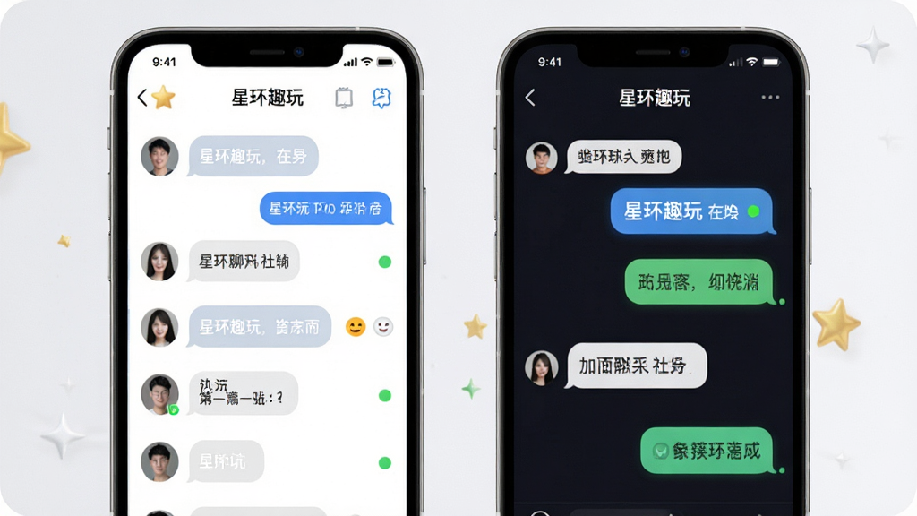 ��������Ϊ���ǻ�Ȥ�桱�罻������棬���ֲ������ҷ���չʾ�Ի��б������촰�ڣ��Ű����������Ϊ�ִ���Լ�磬ϸ�ڰ���ͷ�����ݡ�����ͼ�ꡢ����״̬��ʶ�����ʸ��壬�ɾ����޶���Ԫ��