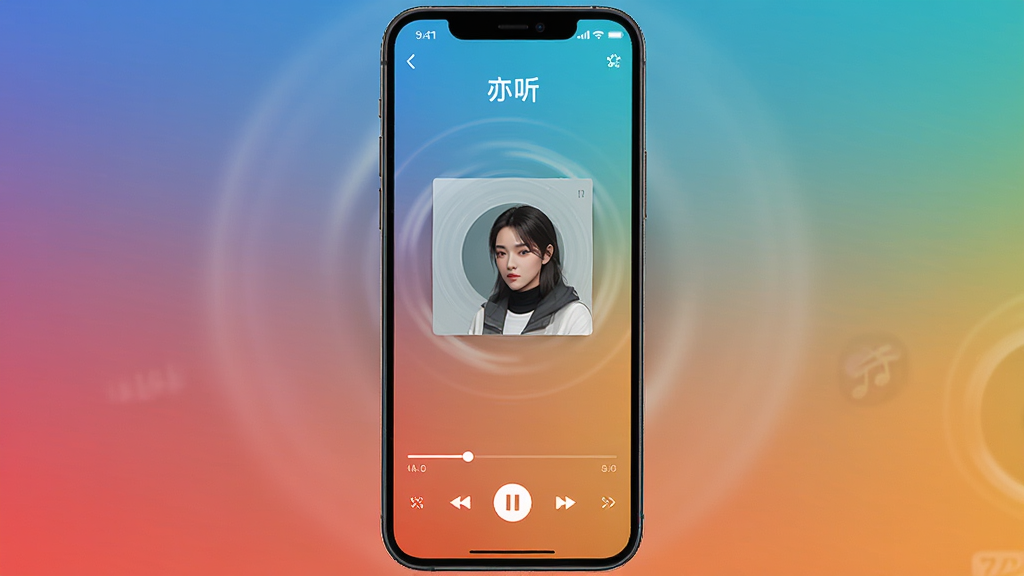 ����App�Ĳ��������棬����չʾ�ֻ���Ļ������Ӧ�����ڲ��Ÿ���������ɾ��޹�棬����Ϊ��ת��ר�����棬�ײ�Ϊ����������ư�ť������Ϊ��ɫ���䣬��񼫼򣬻����������޶���Ԫ��