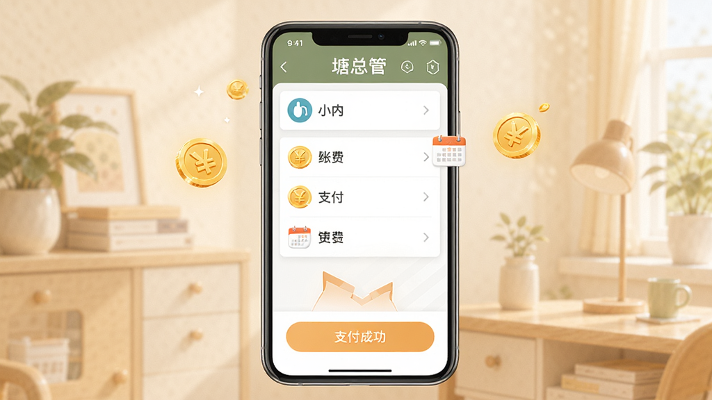 ���ܹ�����ɷ�ҳ�棬�ֻ���Ļչʾ�ɷ���Ŀ�б���֧���ɹ���������������Ϊ�ֻ�����ͼ�꣬���־��жԳƣ��Ű���������Ϊ��ů�����ϸ�ڰ���ˮ��ͼ�ꡢ�˵�������֧����ť�����ʸ���ɾ��޶���Ԫ�أ�ͼƬ�����ֱ�ע�����ܹܡ�