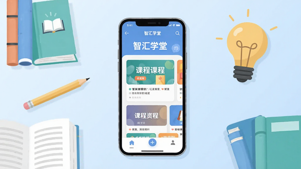 �������ķ���һ�������ֻ����ֻ���Ļ��ʾ���ǻ�ѧ�á�APP�����棬�������пγ̿�Ƭ�͵��������ֻ���Χ�����鼮��Ǧ�ʡ����ݵ�ѧϰԪ�أ�����Ϊ����ɫ���䣬���������¼�Լ����ƽ����ƣ����������ɾ����޶���Ԫ��