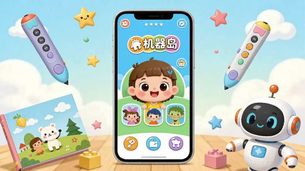 ����������һ�������ֻ�����Ļ����ʾ���������APP�Ŀ�ͨ��ҳ���棬��Χ�����ŵ���ʡ���ͯ�汾�����ܻ����ˣ����ֲ��þ��л���ʽ��ͼ�����Ϊ�����ɰ��Ķ�ͯ�廭�磬ϸ�ڰ�����͵��ƶ䱳������ɫ��ľ�����ǵ�׺�����������ɾ����޶���Ԫ��