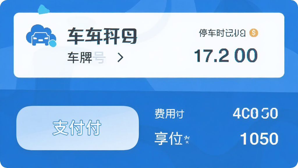 ����Ϊ�Ʊ�App��ͣ���ɷѽ����ͼ���廭������Ϊ���½ṹ���Ϸ���ʾ���ƺź�ͣ��ʱ�����·�Ϊ֧����ť�ͷ�����ϸ���Ű����룬���Ϊ��ƽ����ƣ�ϸ�ڰ�����ɫ��ɫ������λͼ�ꡢ������֣����ʸ��壬�ɾ����޶���Ԫ�ء�