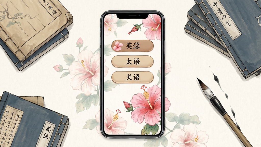 һ��չʾܽ�س����ֻ�Ӧ�ý����ͼƬ������������һ�����������ֻ�����Ļ����ʾ��ܽ�س���Ĵ�����棬�����ǵ��ŵ�ܽ�ػ�ͼ�������������ĸ�����ѡ�ť��һ��ʢ���ķ�ɫܽ�ػ��廭���ֻ���Χɢ���ż����ż���ë�ʣ����岼�־��У��Ű��࣬���Ϊ�й��������ֻ棬ϸ�ڰ������������ͽ��水ť��Բ����ƣ������������ɾ����޶���Ԫ��