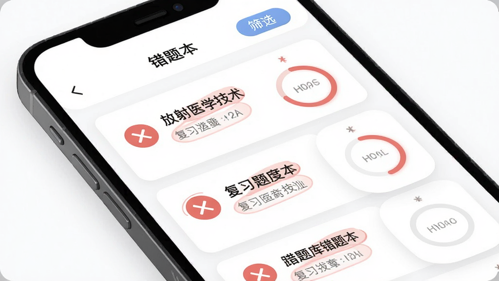 ����ҽѧ�����������Ȿ���棬�ֻ���Ļ��ʾ�����б����ɫ��ǣ������С����Ȿ��������ɸѡ��ť������Ϊ��ɫ������Ϊ�ֻ�����⿨Ƭ������Ϊ�����б����Ű����࣬���Ϊ��Լ������廭��ϸ�ڰ�����ɫ���ͼ���븴ϰ���Ȼ������ʸ��壬�ɾ��޶���Ԫ��