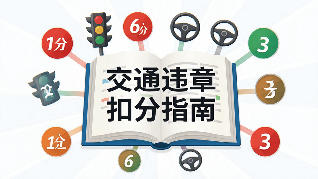 一幅AI生成的插图,画面主体是一本翻开的交通法规手册,书页上浮现出