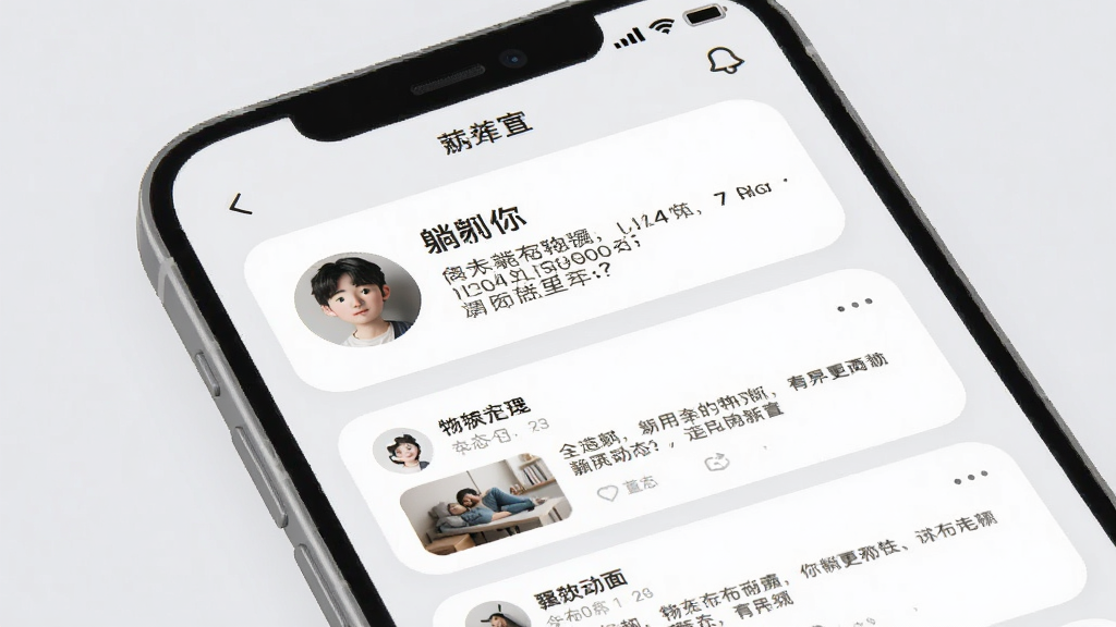 һ�š��ɿ͡�Ӧ�ø�����ҳ�����ʾ��ͼ������Ϊ�ֻ���Ļ����Ļ����ʾ�û�ͷ���ǳơ���������·�Ϊ������ͼ�Ķ�̬�б��������Ű��ࡣ���Ϊ���Բ�ǿ�Ƭʽ��ƣ�����ǳ�ң���Ƭ��ɫ������ϸ�壬�����������޶���Ԫ�ء�
