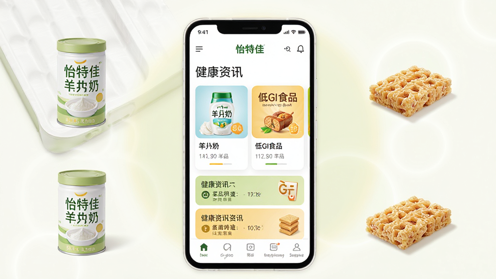 ���������ǡ����ؼѡ��ֻ�Ӧ�ý���չʾ������Ϊһ����׿�ֻ�����Ļ��ʾ���ؼ�APP��ҳ���������̷ۡ���GIʳƷ����Ʒ��Ƭ�ͽ�����Ѷģ�飻���ֲ��þ��жԳ��Ű棬�ֻ������׺����۹ޡ�ɳ����Ȳ�Ʒʵ��Сͼ�����Ϊ���½������ִ���Լ�磬ɫ���԰�ɫ��ǳ�̺�ů��Ϊ����ϸ�ڰ����ֻ��߿�Բ�Ǵ�������Ļ�����������ɱ桢��������͵Ĺ��Σ����ʸ��壬�ɾ����޶���Ԫ��
