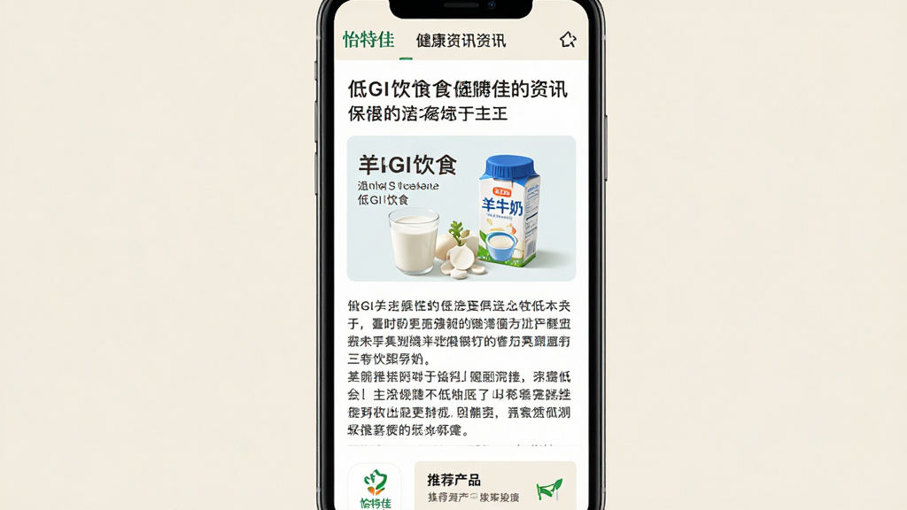 ��������Ϊ�����ؼѡ�Ӧ���ڵĽ�����Ѷҳ�棬��Ļ��ʾһƪ���ڵ�GI��ʳ�����£��������̷۲�Ʒ��ͼ�����ֲ������½ṹ���Ϸ�Ϊ���±������ͼ���·�Ϊ���Ķ��䣻���Ϊ�����Ķ��磬����Ϊǳ��ɫ������Ϊ���ɫ��ϸ�ڰ��������Ű����롢��ͼ��������ء��ײ����Ƽ���Ʒ��ڣ����ʸ��壬�ɾ����޶���Ԫ��