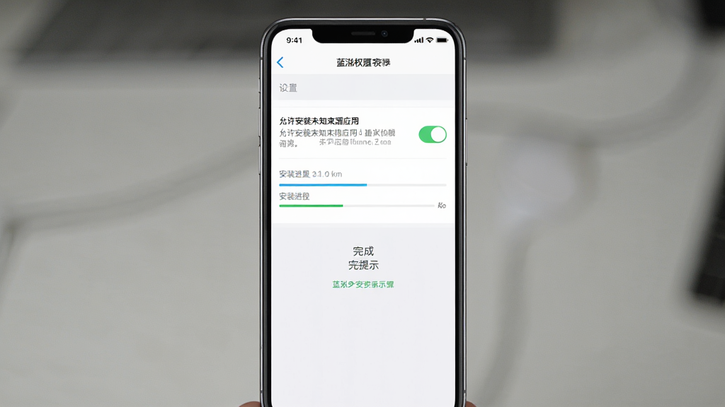 һ������APP��װ����ʾ��ͼ������Ϊ�ֻ���Ļչʾ��װȨ�����ý��棬����Ϊ�����ֻ����У��Ű����������Ϊϵͳ���ý�����ϸ�ڰ�����������װδ֪��ԴӦ�á��Ŀ��ذ�ť����װ�������������ʾ������ɾ������ʸ��壬�޶���Ԫ��