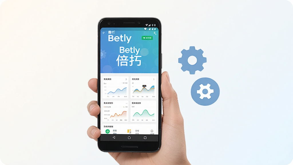 һ��Betly �����ƶ��˲���ָ�������ʾ��ͼ������չʾһֻ�����Ű�׿�ֻ����ֻ���Ļ����ʾBetly �����������棬�Ա��г��ֺ�����ͼ�꣬����Ϊǳɫ���䣬��������죬�����������ɾ��޶���Ԫ��