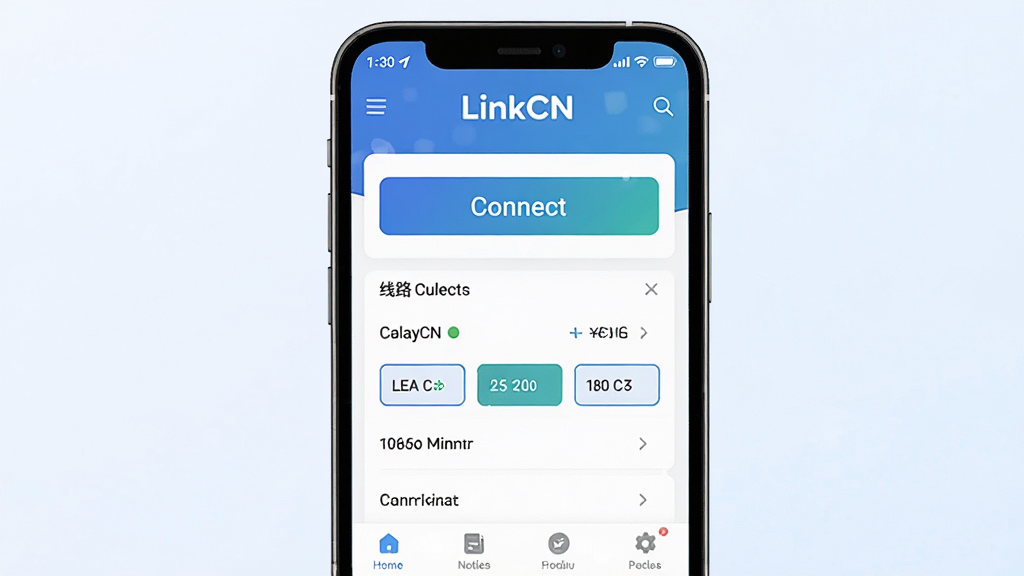 һ��չʾ LinkCN ������������ֻ���ͼ���ͼƬ������������һ�����������ֻ�����Ļ����ʾ LinkCN Ӧ����ҳ�������� 