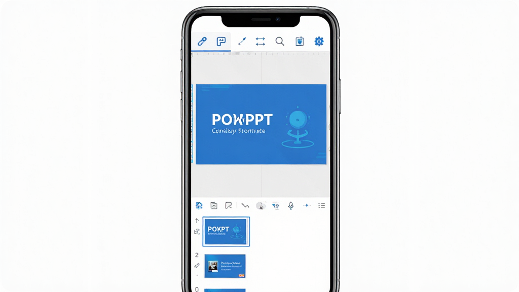 MyPPT����������չʾͼ������Ϊһ̨�����ֻ���Ļ��ʾ��ʾ�ĸ�༭���棬���ֲ������½ṹ���Ϸ�Ϊ���������м�Ϊ�õ�Ƭ�༭�����·�Ϊ����ͼ�б����Ű��������࣬���Ϊ�ִ���ƽ���Ƽ��磬ϸ�ڰ�����ɫ��ɫ������ɫ������ͼ���࣬����Ϊ����1080P���ɾ��޶���Ԫ��