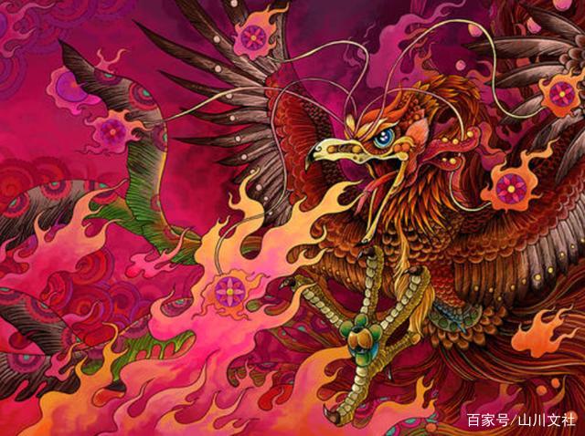 山海经传说毕方鸟火灾传说配图