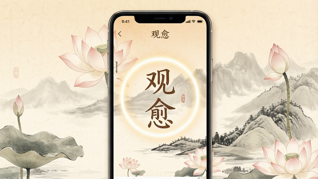 һ��չʾ�ֻ���Ļ��ͼƬ����Ļ�д�����Ϊ����������APP���棬��������͵�ůɫ��Ϊ����������ˮīɽˮԪ�أ�������ʾ�š����������֣����ܻ���������Ĺ��Σ��������������־��У��Ű��࣬���Ϊ�й������⣬ϸ�ڰ���ϸ���ֽ�������͵��ŵ�����ͼ�������ʸ��壬�ɾ����޶���Ԫ�ء�