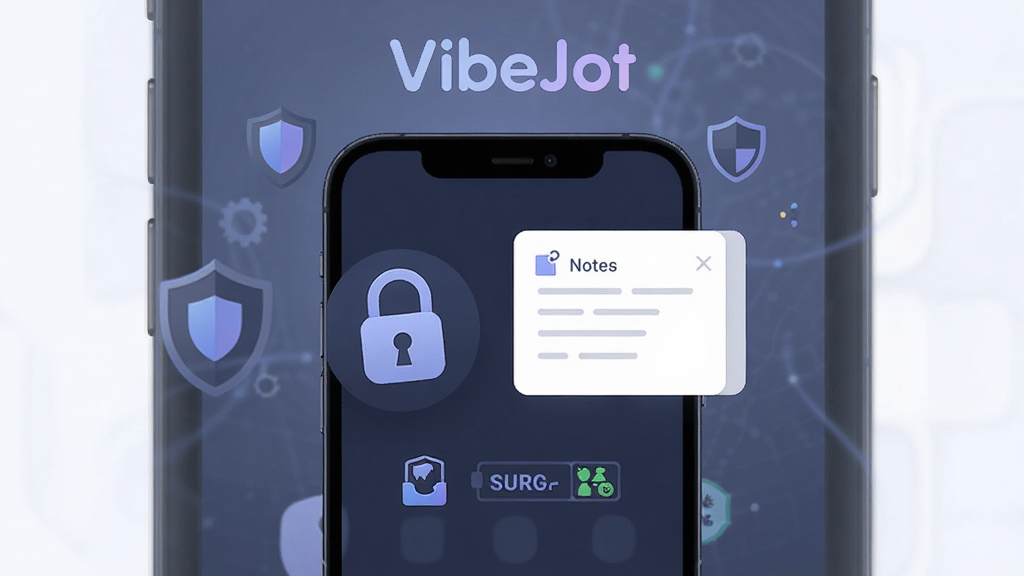 VibeJot ���رʼ���˽��������ͼ������Ϊ�ֻ���Ļ����ʾ����ͼ����ʼǿ�Ƭ������Ϊ���жԳƣ��������ơ�VibeJot���������������ڶ��������Ϊ��ƽ���Ƽ��У�ϸ�ڰ������ơ������С����ش洢��ʶ�����������ɾ����޶���Ԫ��