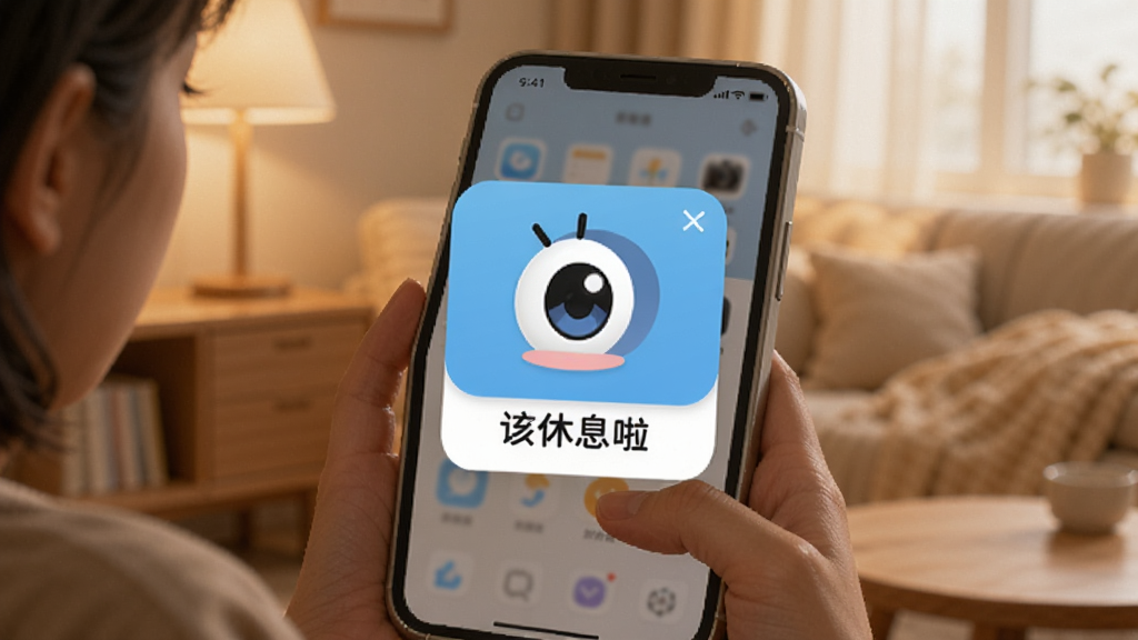 һ���ֻ���Ļ��ʾ���۾�APP�Ļ������ѵ�������������һֻ��ͨ���۾���